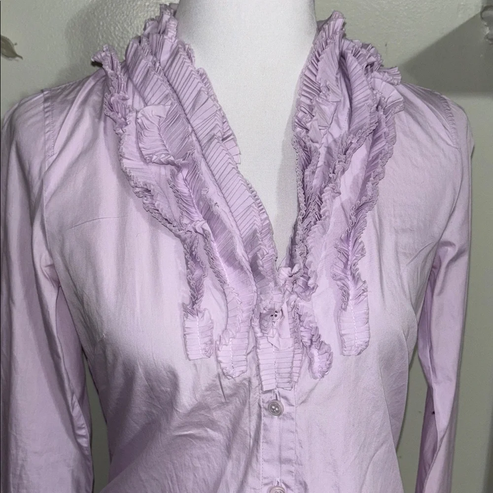 J.Crew Lavender Ruffle Blouse